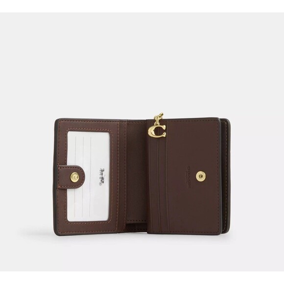 Coach Snap Wallet In Signature Chenille CCQ32  Gold - Picture 9 of 9